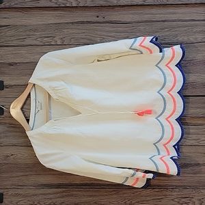 Boden V neck Cream Lined Blouse